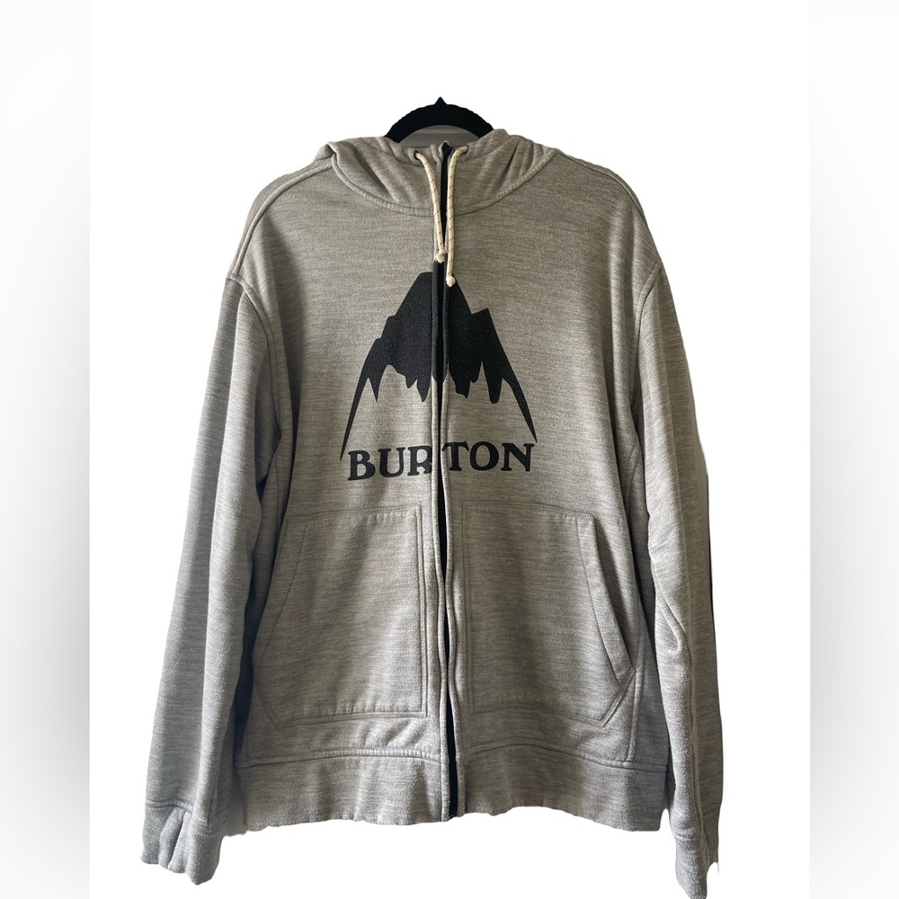Burton zip up gray hoodie size M